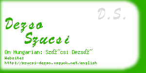 dezso szucsi business card